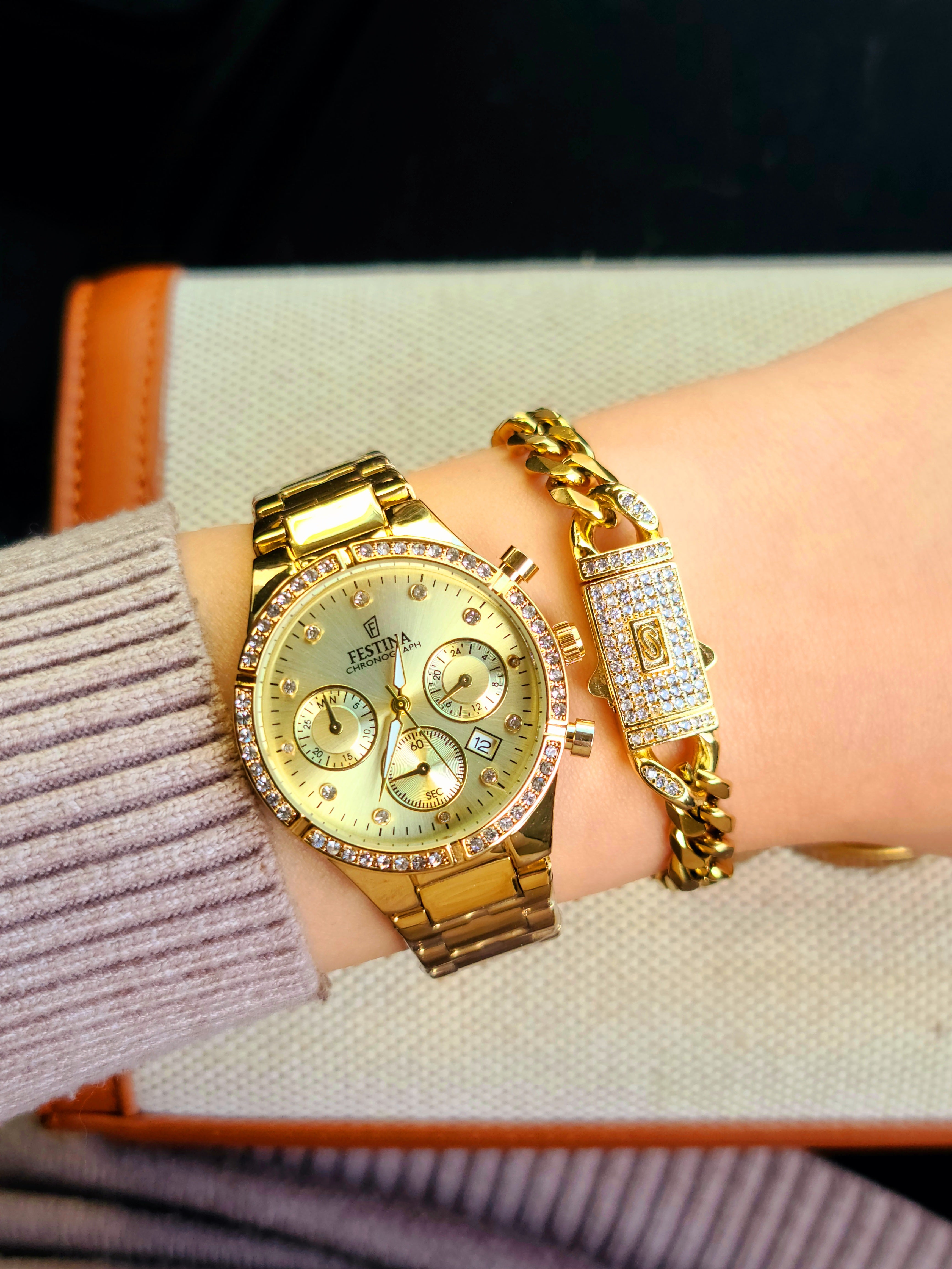 Montre festina femme + bracelet monaco AC inoxydable