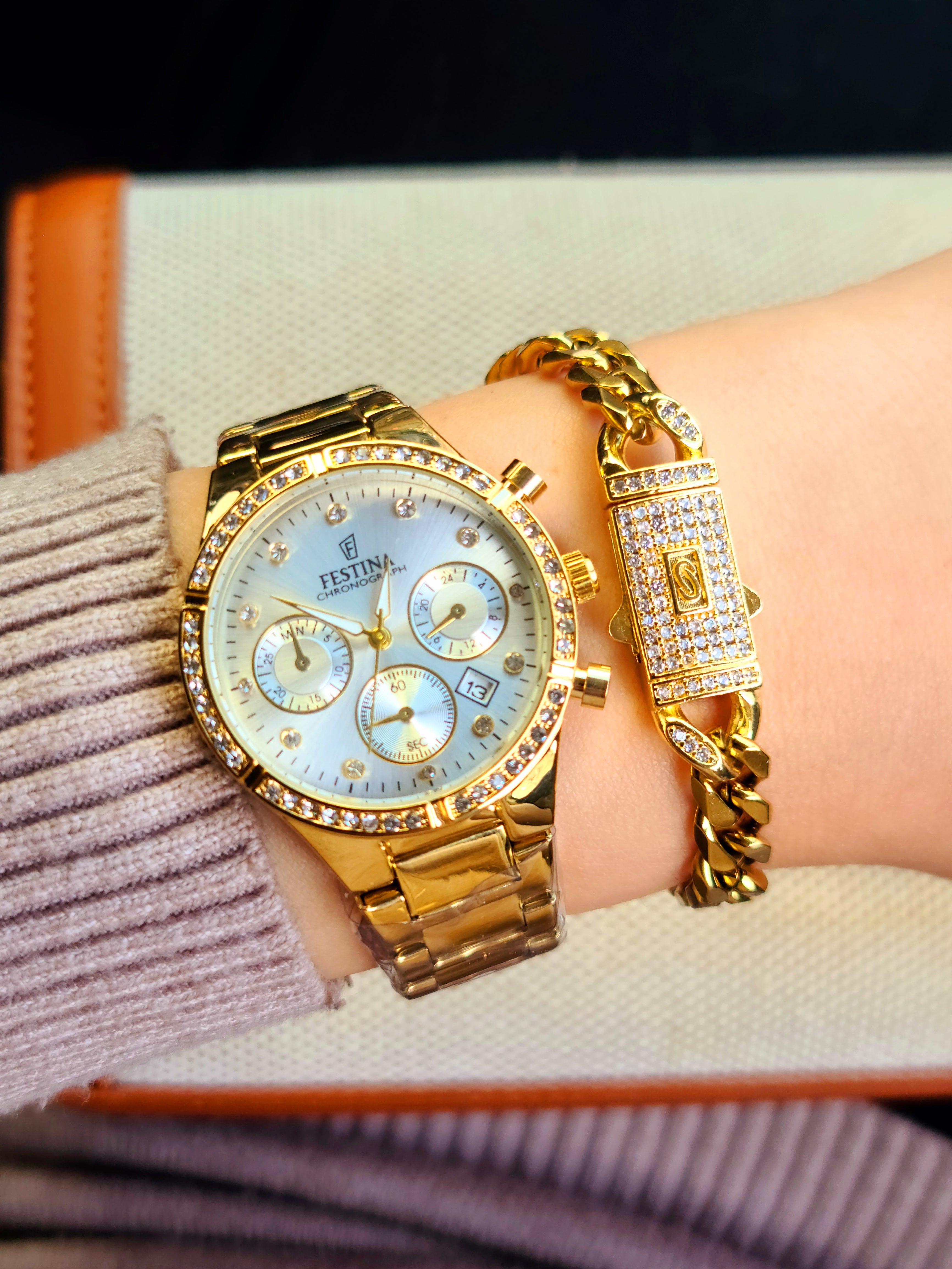 Montre festina femme + bracelet monaco AC inoxydable